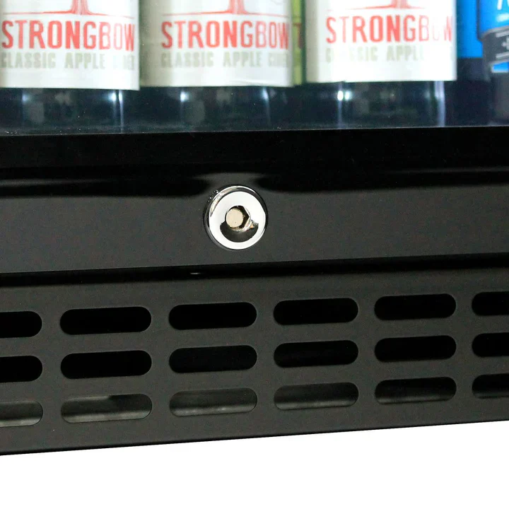Schmick Black Quiet Running Front Venting Under Bench Triple Glazed 2 Door Bar Fridge Model SK245-B-HD - Image 3