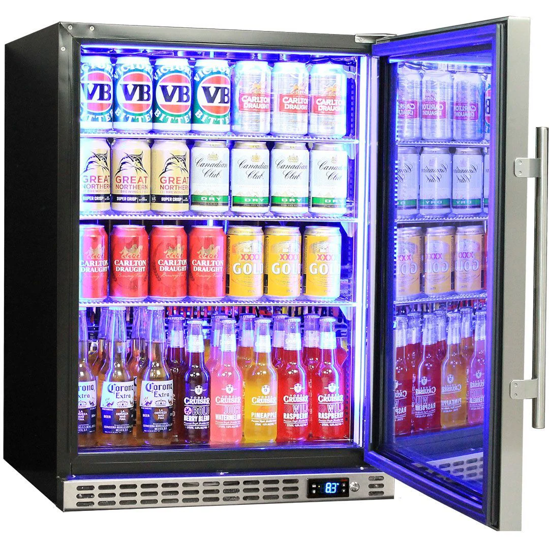 Schmick 164 Litre Solid Single Door Under Bench Stainless Steel Bar Fridge - SK156-SD - Image 6
