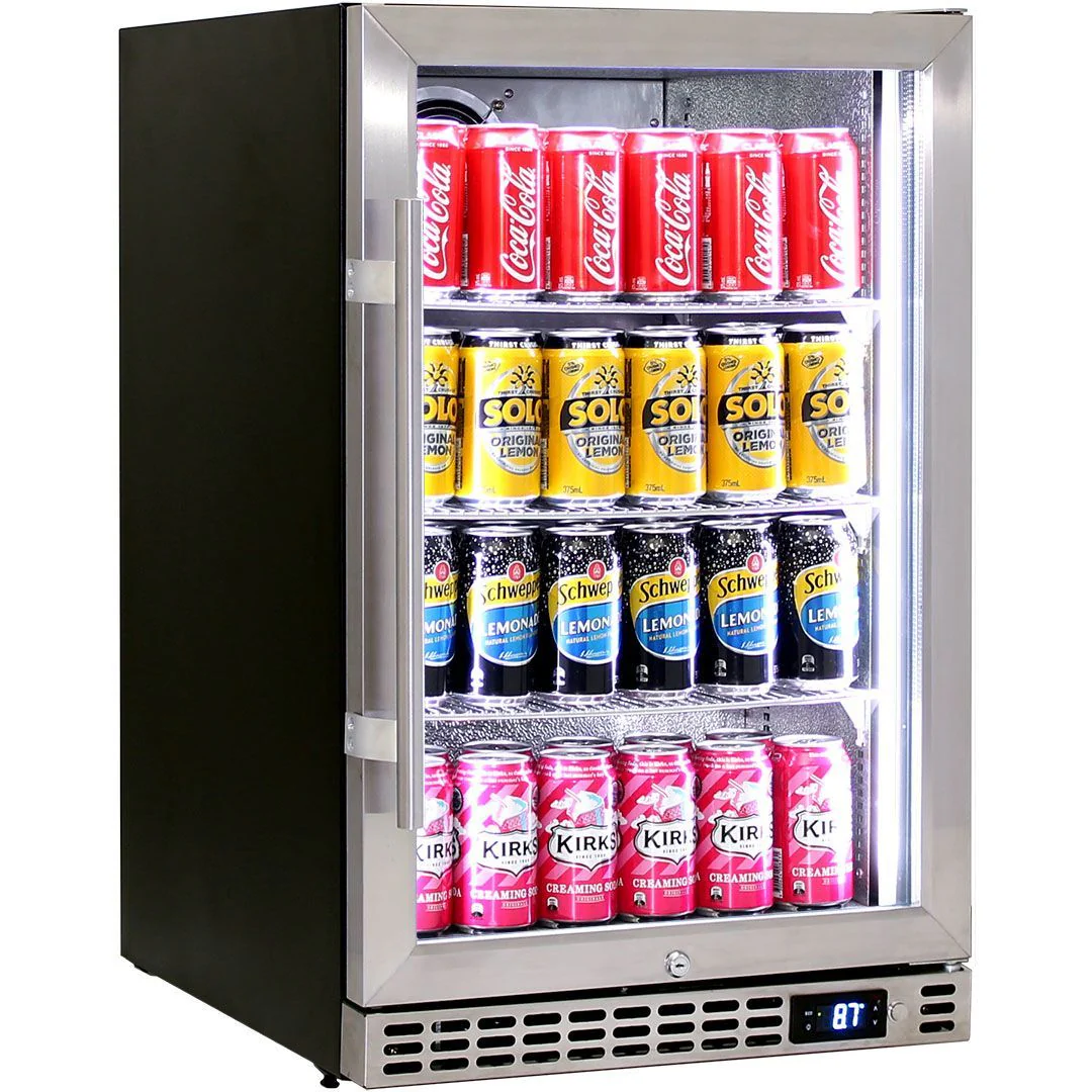 Schmick 105 Litre Single Heated Glass Door Stainless Steel Under Bench Bar Fridge - SK116-HD - Image 5