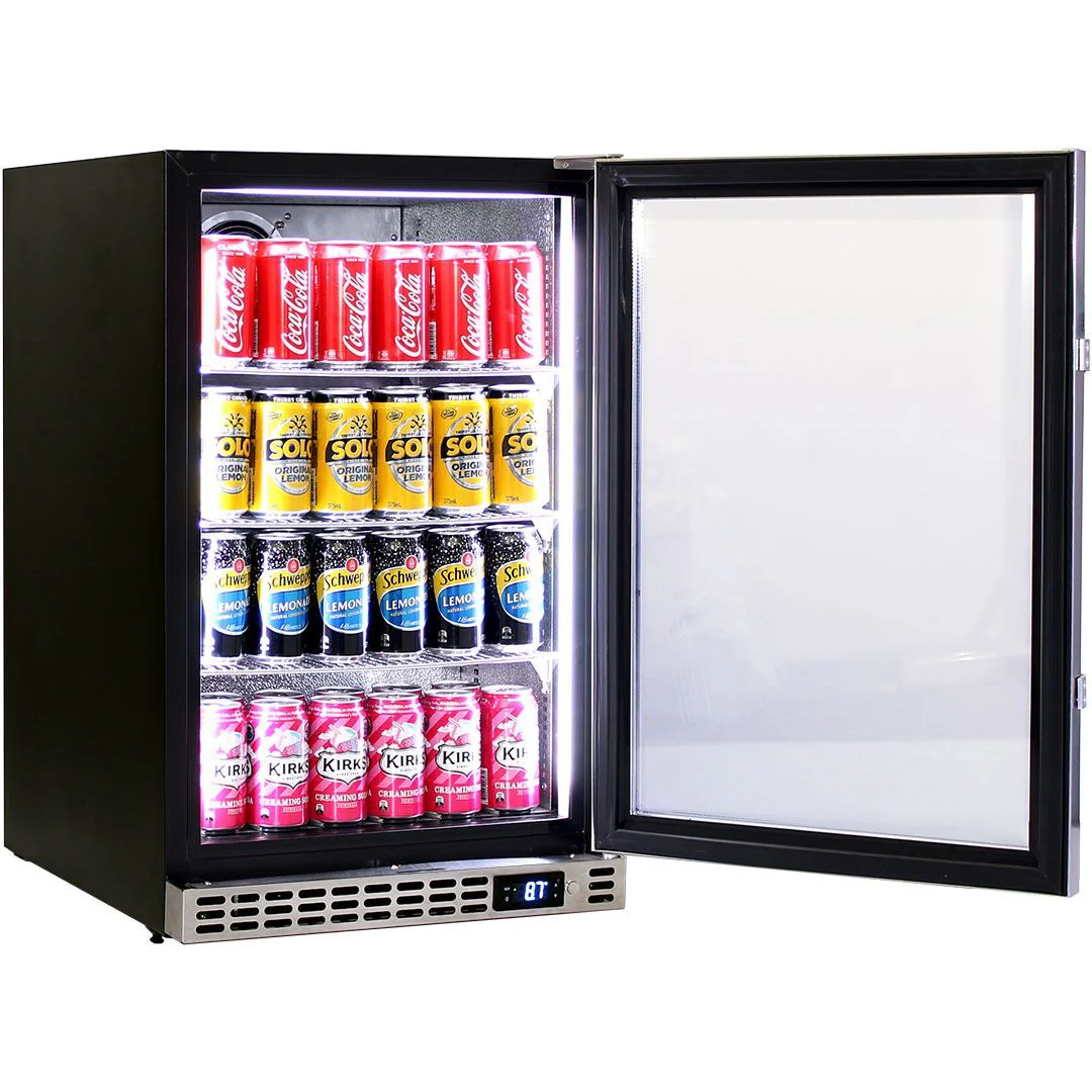 Schmick 105 Litre Single Heated Glass Door Stainless Steel Under Bench Bar Fridge - SK116-HD - Image 6