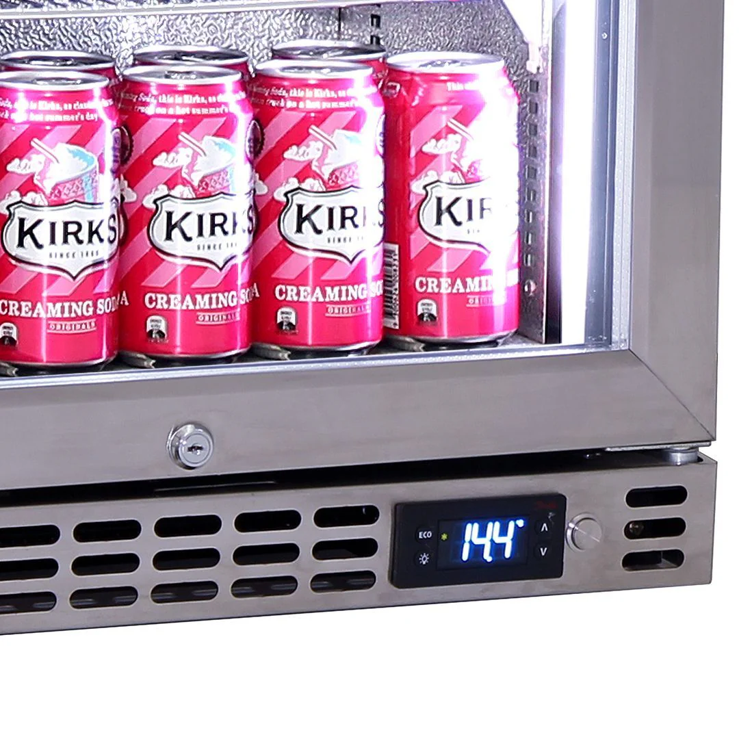 Schmick 105 Litre Single Heated Glass Door Stainless Steel Under Bench Bar Fridge - SK116-HD - Image 9