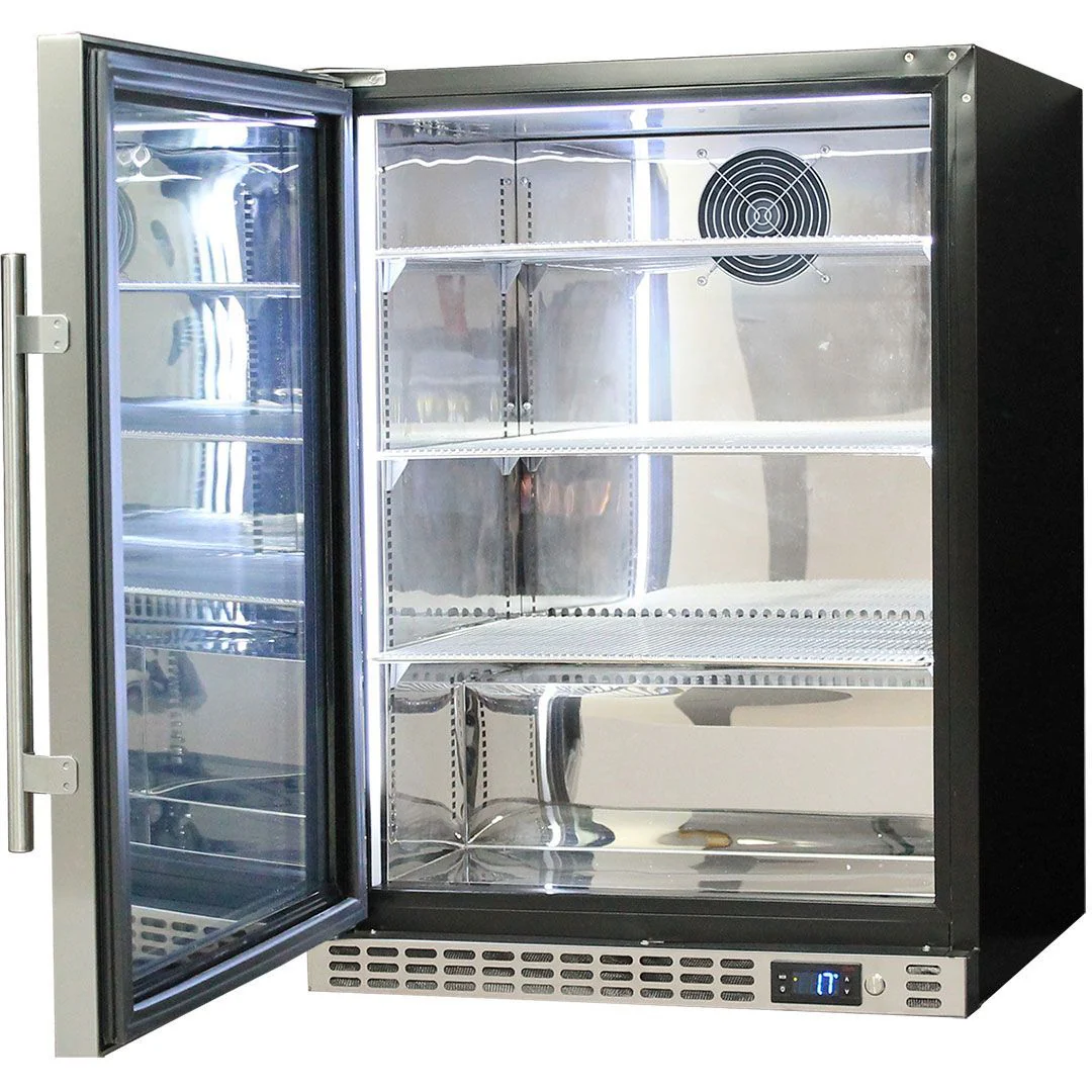Schmick 164 Litre Single Heated Glass Door Stainless Steel Under Bench Bar Fridge - SK156-HD - Image 3