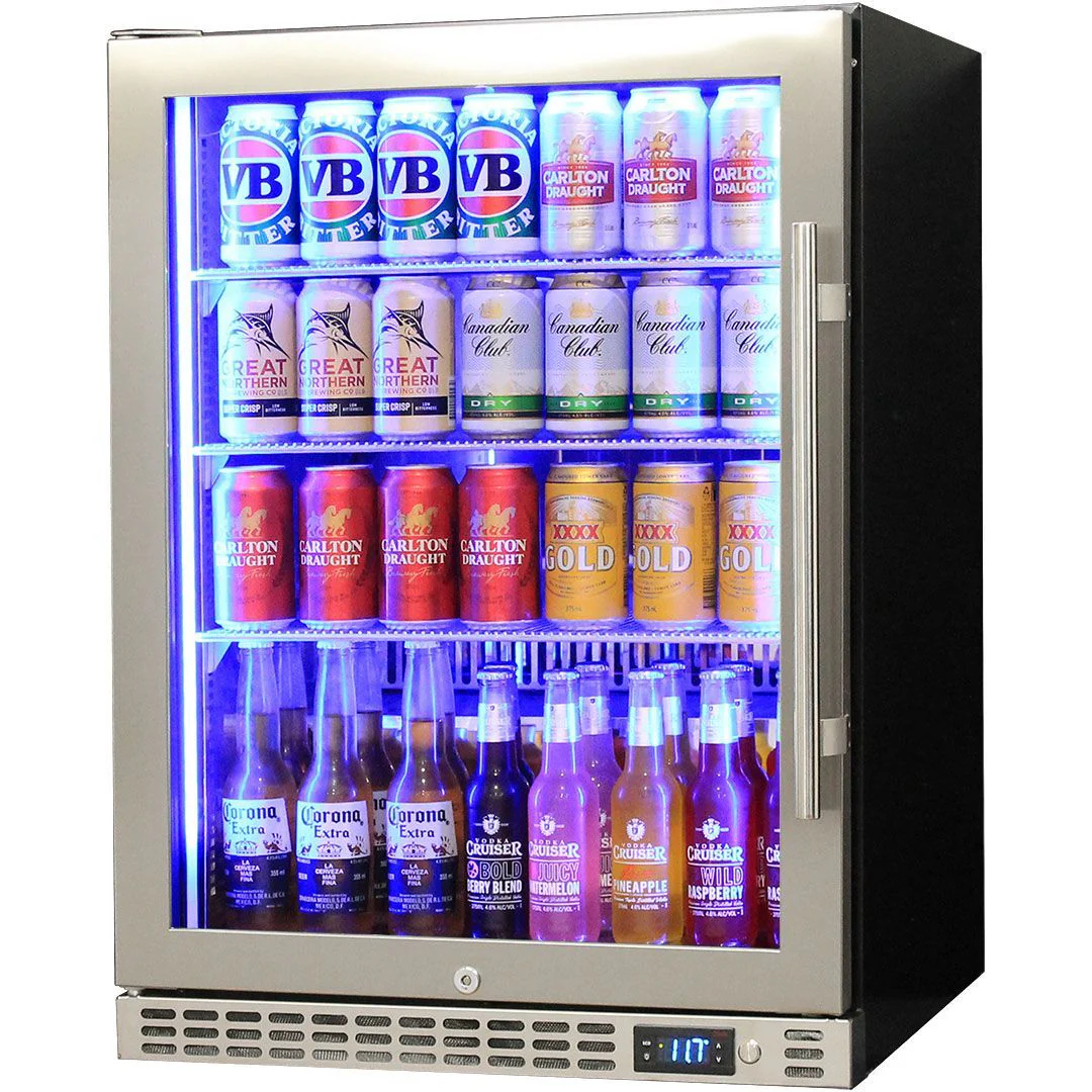 Schmick 164 Litre Single Heated Glass Door Stainless Steel Under Bench Bar Fridge - SK156-HD - Image 5