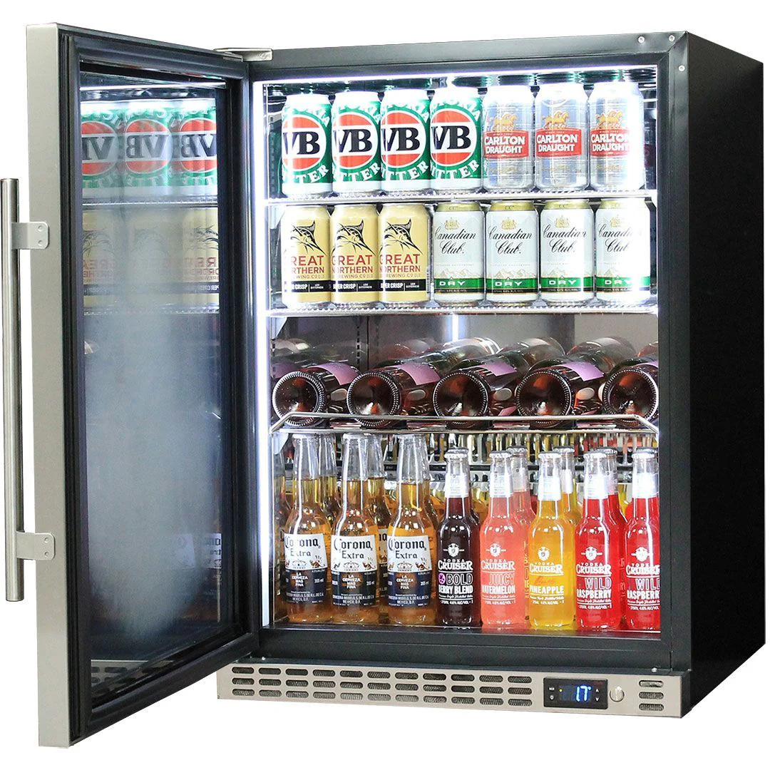 Schmick 164 Litre Single Heated Glass Door Stainless Steel Under Bench Bar Fridge - SK156-HD - Image 6