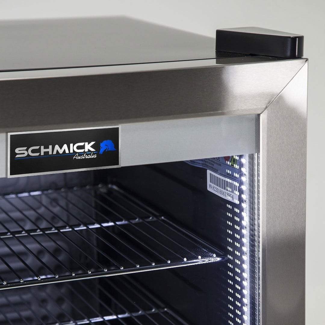 Schmick 98 Litre Single LED Glass Door Bar Fridge - HUS-SC88-SS - Image 3