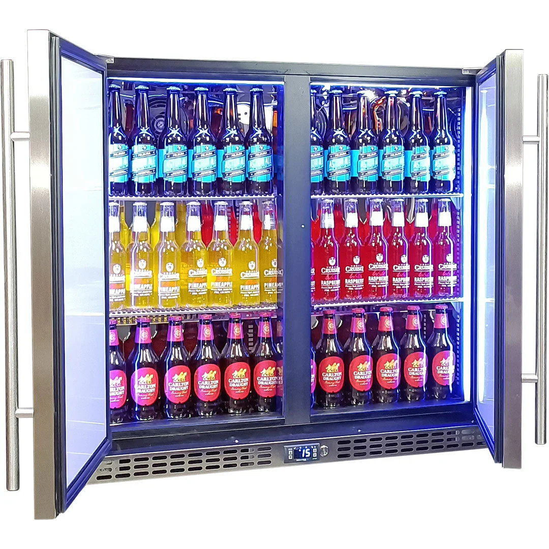 Schmick Twin Door Quiet Running Solid Stainless Door Energy Efficient Bar Fridge - SK246-SD - Image 4