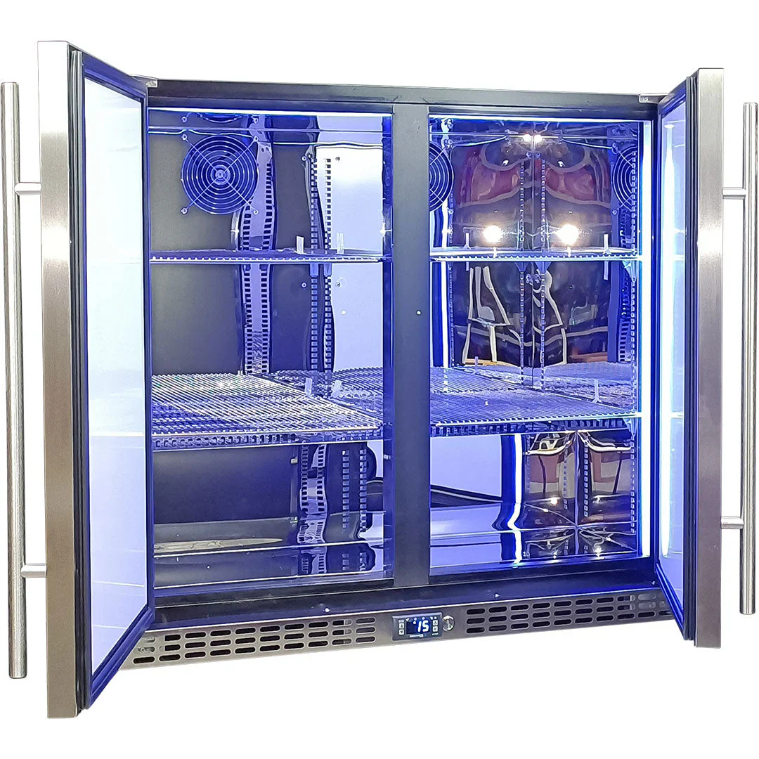 Schmick Twin Door Quiet Running Solid Stainless Door Energy Efficient Bar Fridge - SK246-SD - Image 5
