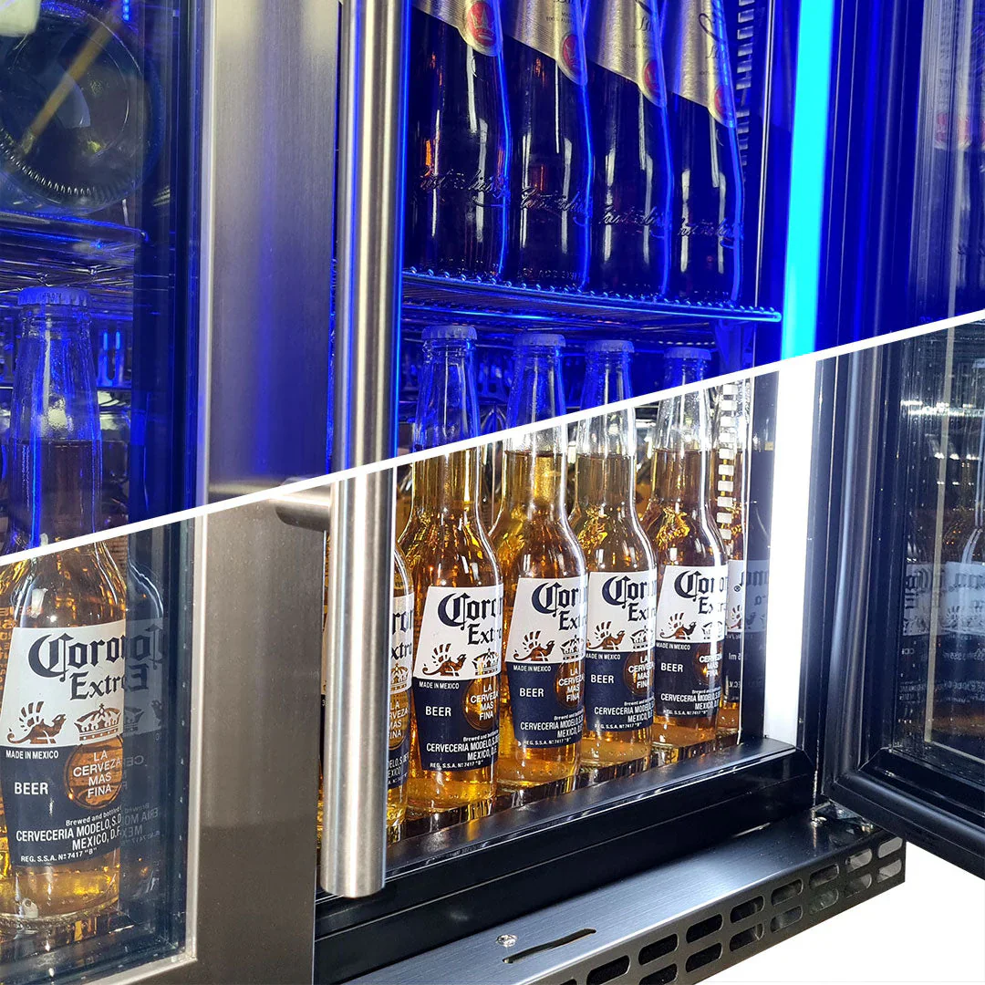 Schmick Twin Door Quiet Running Solid Stainless Door Energy Efficient Bar Fridge - SK246-SD - Image 6