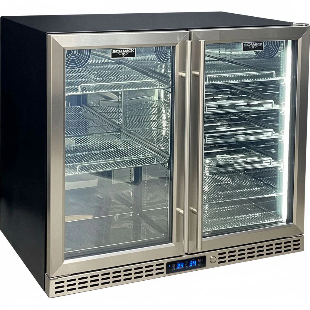 Schmick Under Bench Beer And Wine Dual Zone Bar Fridge - SK228D-HD