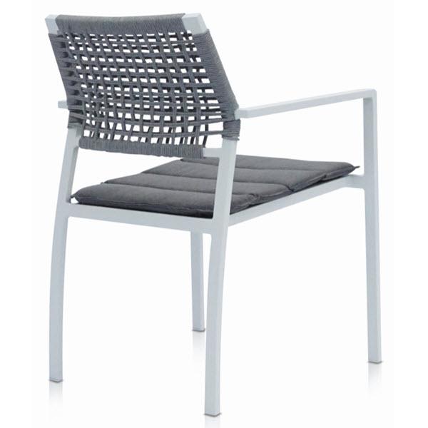 Shelta Bretagne Aluminium with Rope Back Dining Chair - Image 2