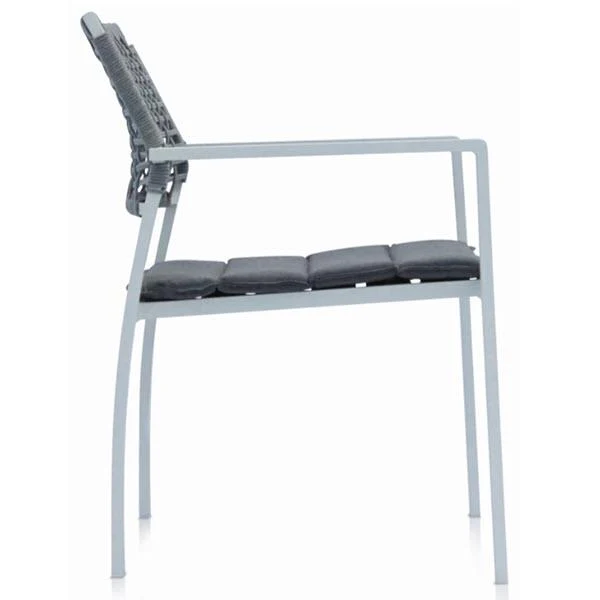 Shelta Bretagne Aluminium with Rope Back Dining Chair - Image 3