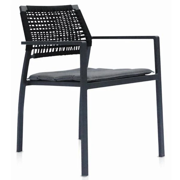 Shelta Bretagne Aluminium with Rope Back Dining Chair - Image 4