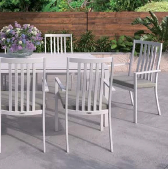 Shelta Rockland Cushion Armed Aluminium High Back Dining Chair - Image 3
