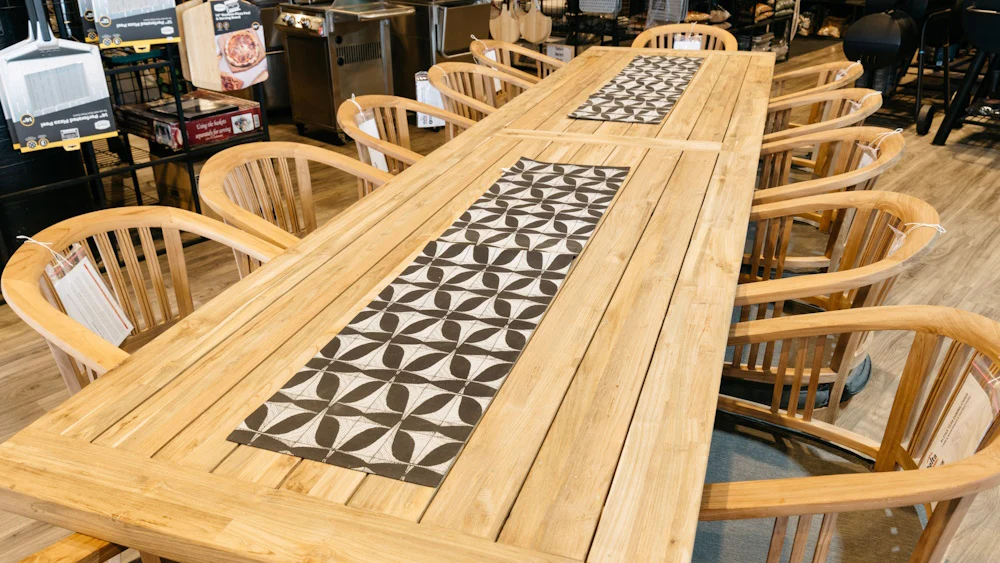 Shelta Segovia Teak 13 Piece Setting with Alzina Chairs