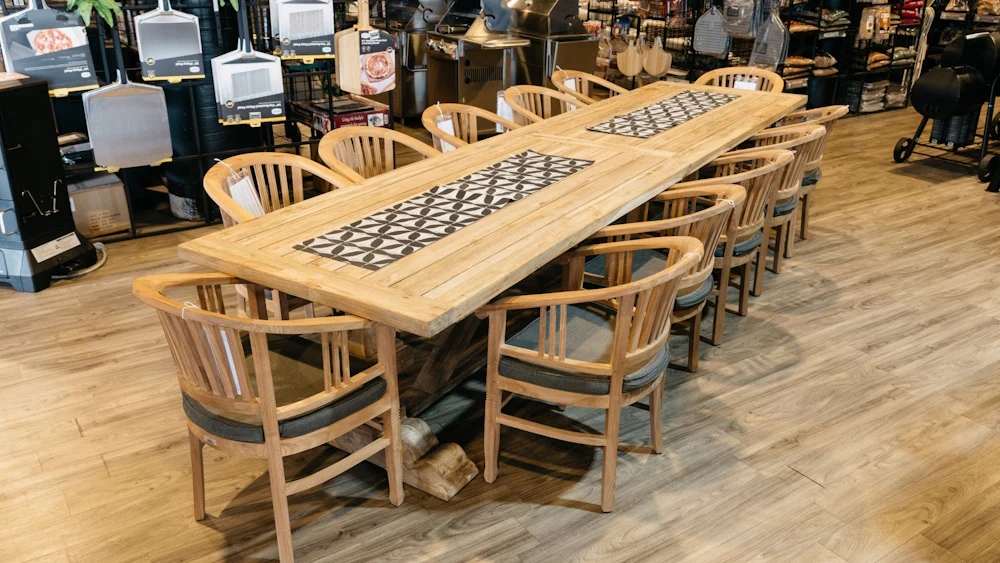 Shelta Segovia Teak 13 Piece Setting with Alzina Chairs - Image 2