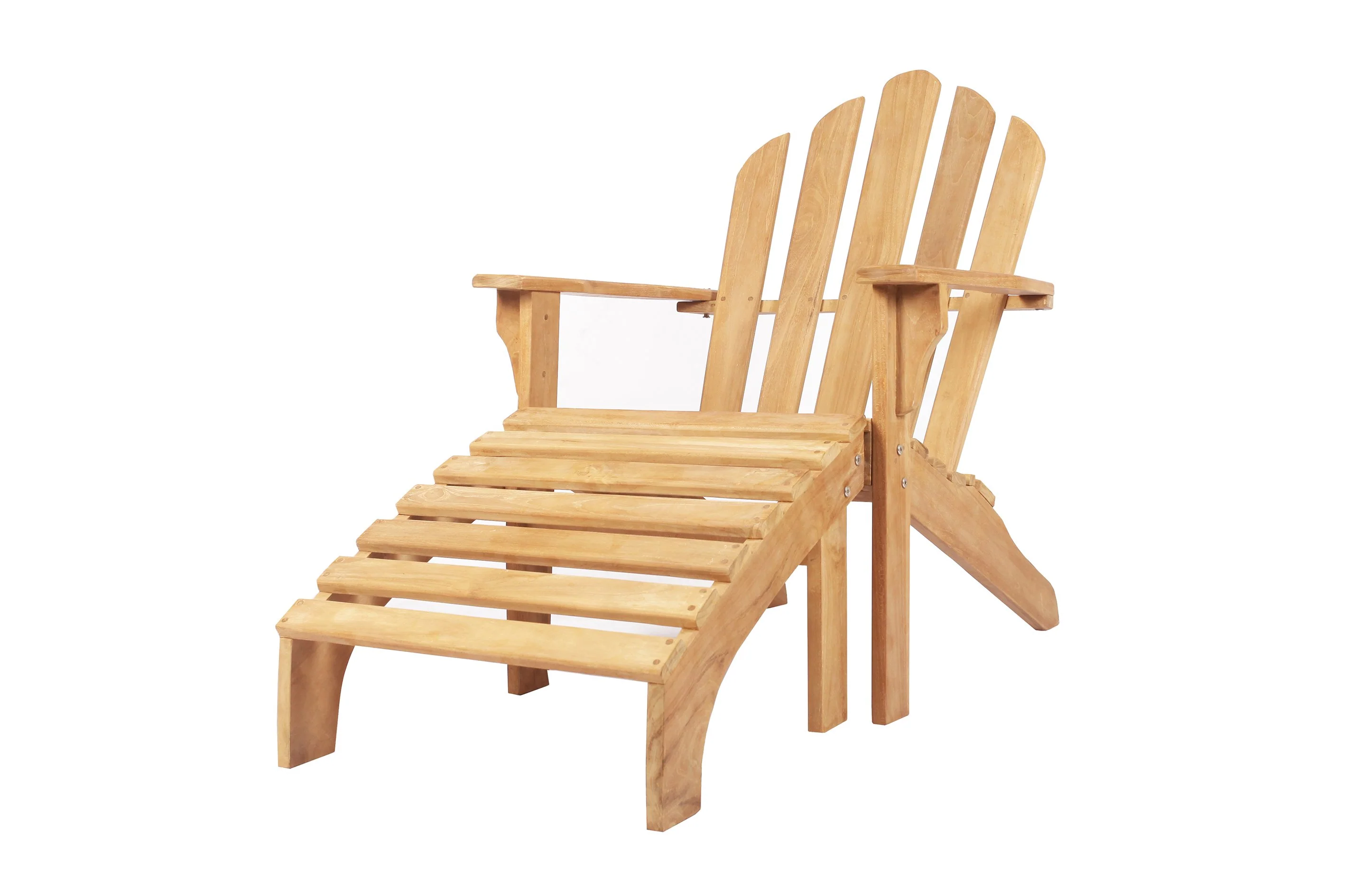 East India Teak Adirondack with Stool