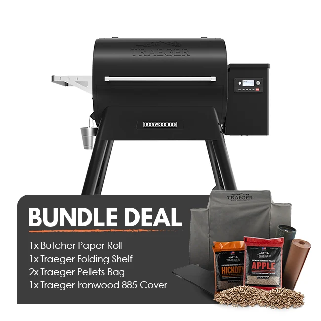 Traeger Ironwood 885 Pellet Grill - Master of the Grill Bundle Deal