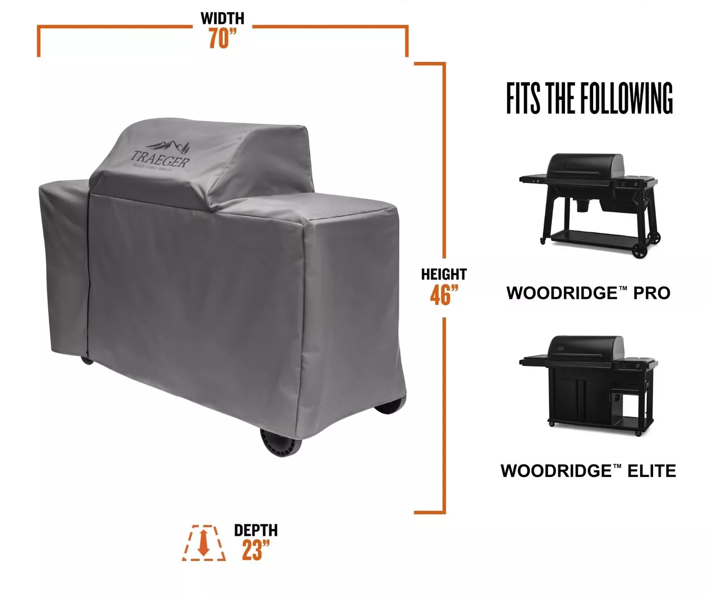 Traeger Woodridge Pro Full Length Grill Cover - Image 7