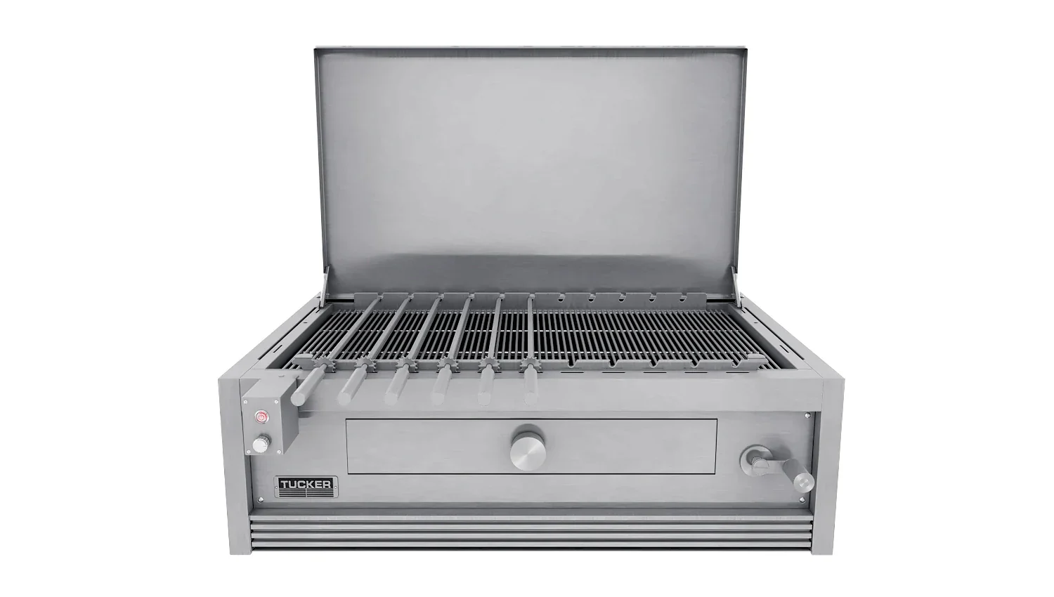 Tucker Charcoal Deluxe Pro Built-In BBQ with Hinged Lid