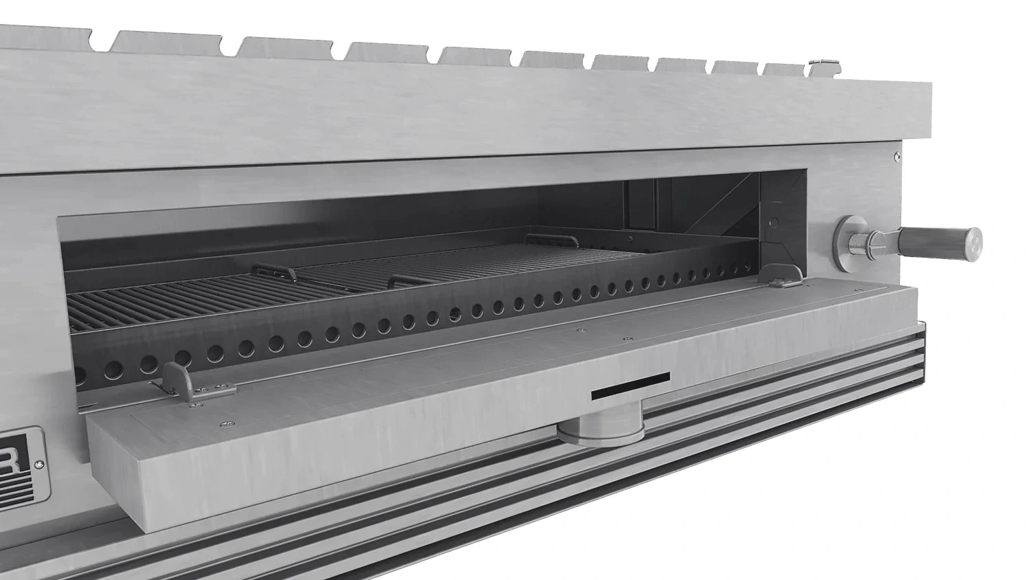 Tucker Charcoal Deluxe Pro Built-In BBQ with Hinged Lid - Image 3