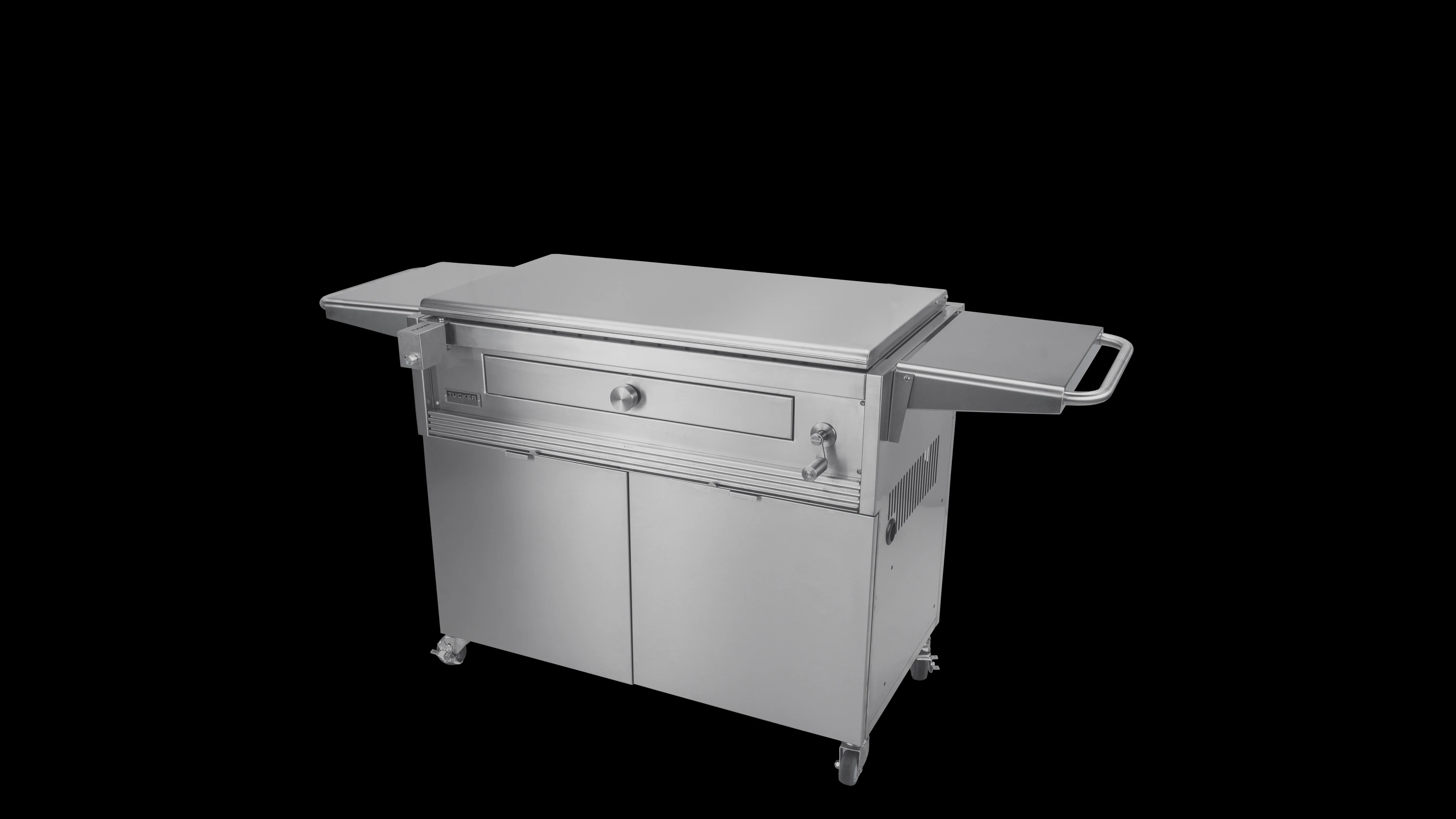 Tucker Charcoal Deluxe Pro XL BBQ on Cabinet with Hinged Flat Lid - Image 34