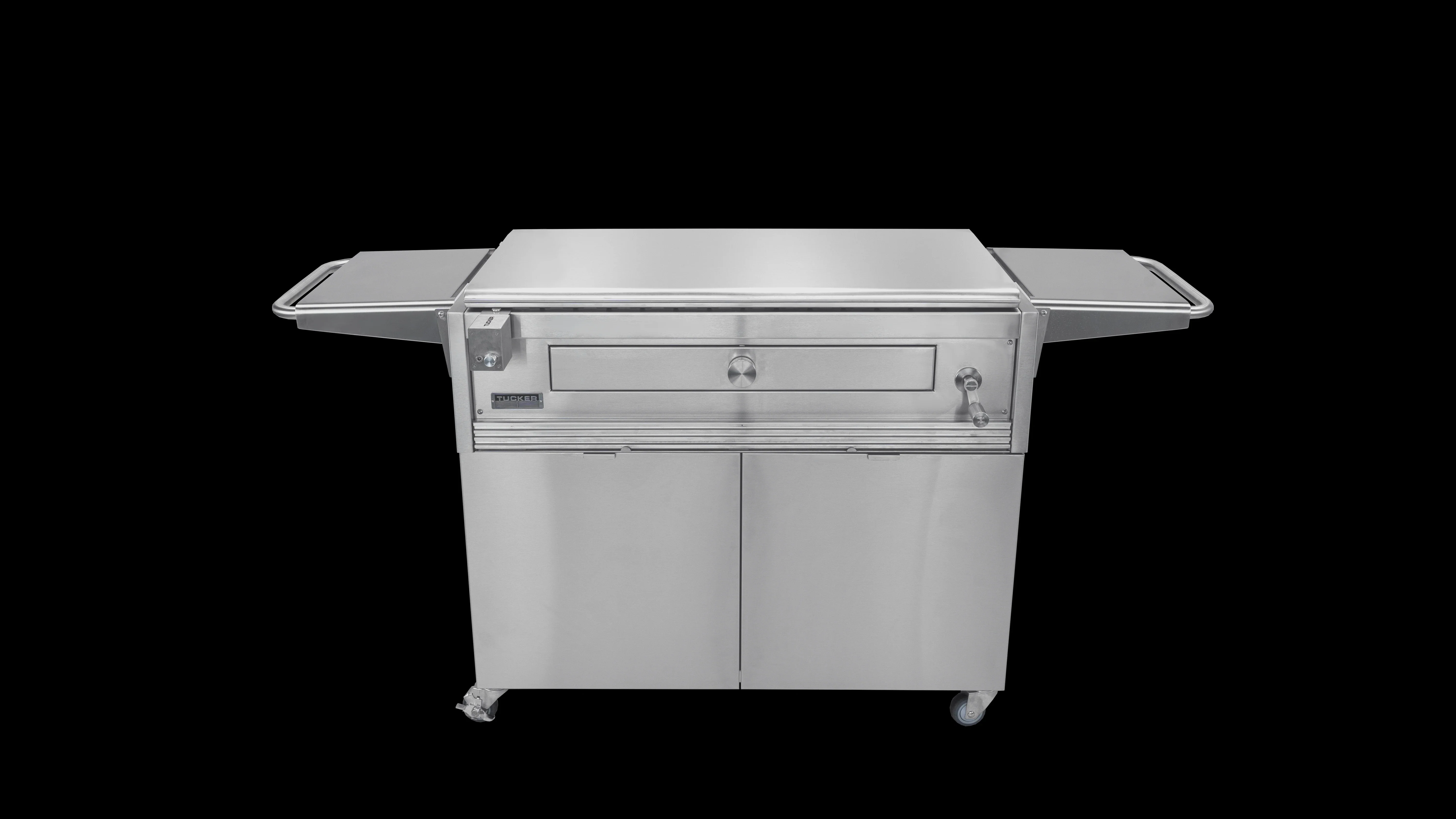 Tucker Charcoal Deluxe Pro XL BBQ on Cabinet with Hinged Flat Lid - Image 35
