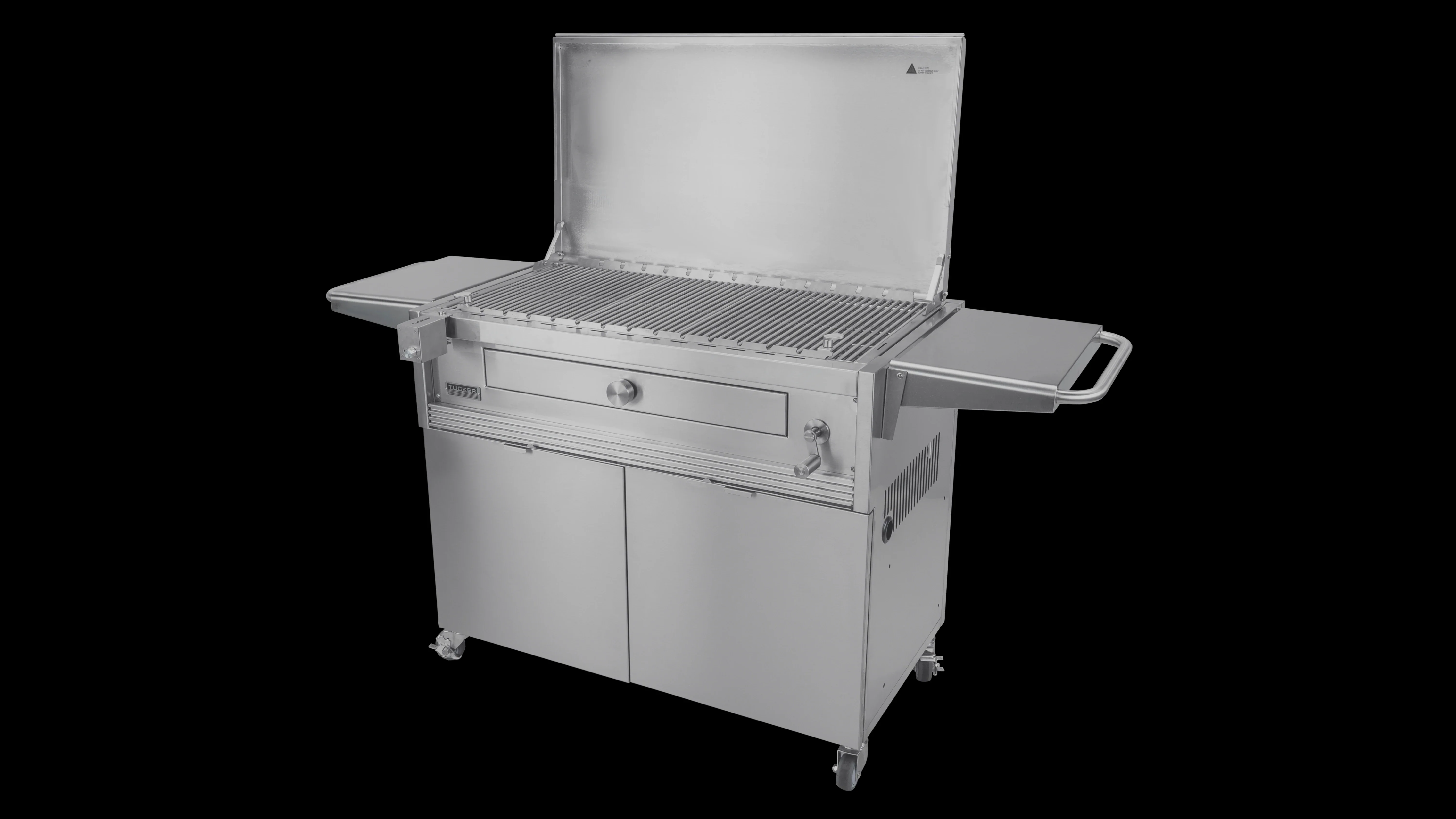Tucker Charcoal Deluxe Pro XL BBQ on Cabinet with Hinged Flat Lid - Image 36