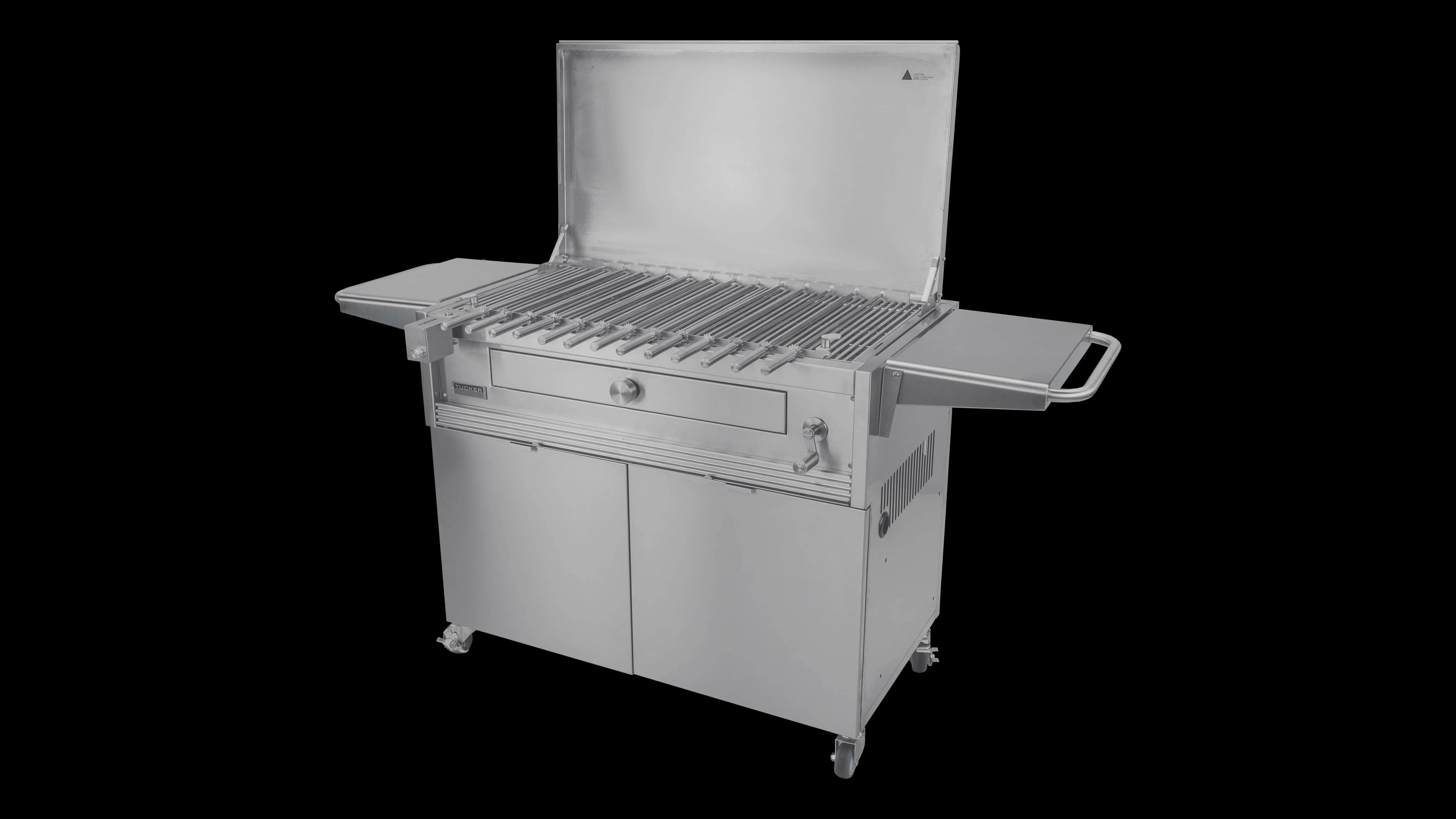 Tucker Charcoal Deluxe Pro XL BBQ on Cabinet with Hinged Flat Lid - Image 37