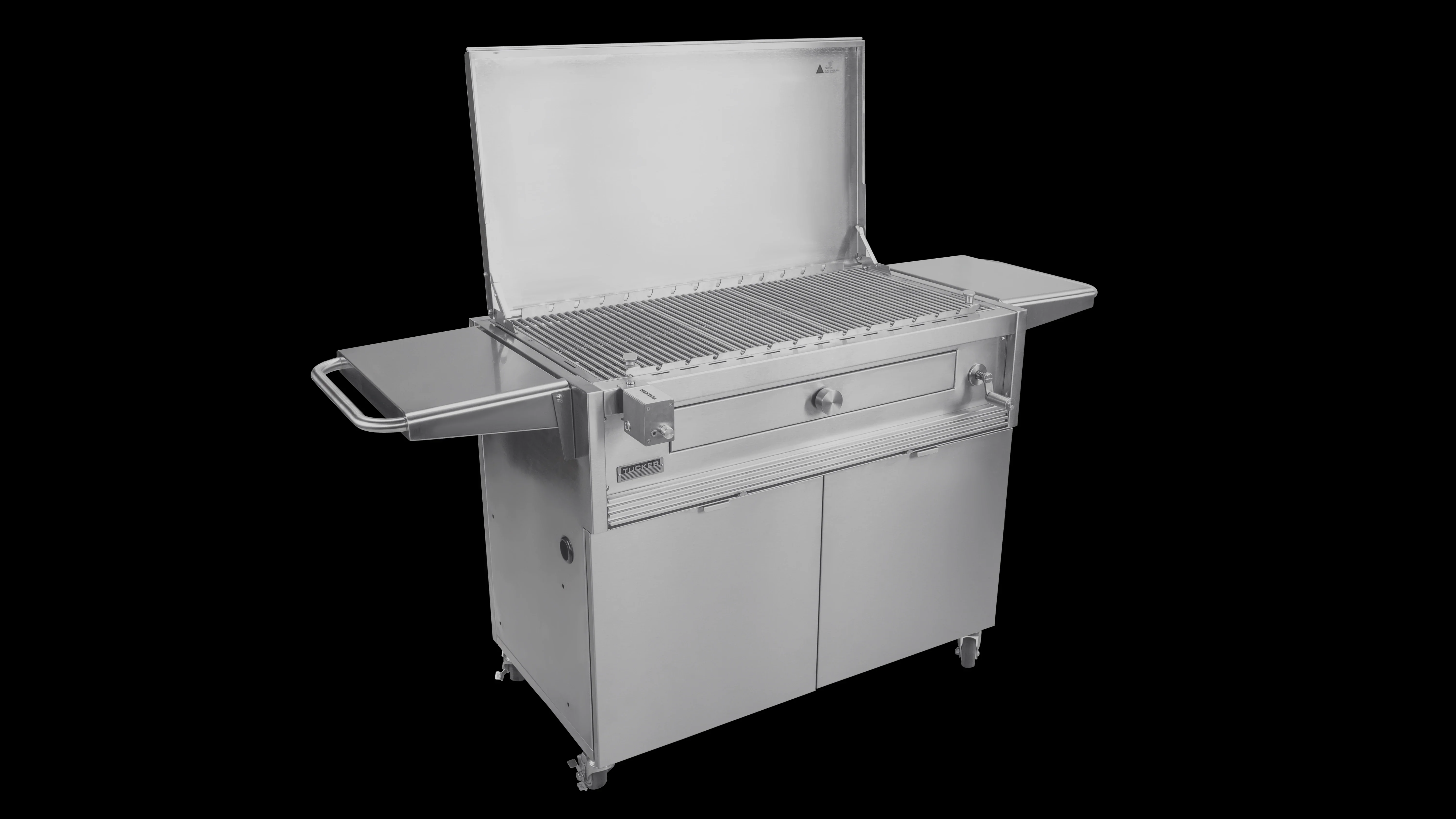 Tucker Charcoal Deluxe Pro XL BBQ on Cabinet with Hinged Flat Lid - Image 39