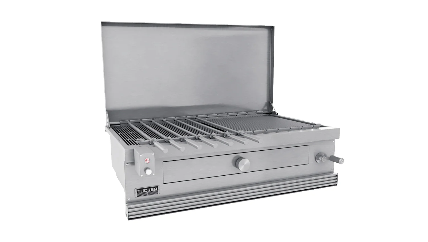 Tucker Charcoal Deluxe Pro XL Built-In BBQ With Hinged Flat Lid - Image 43