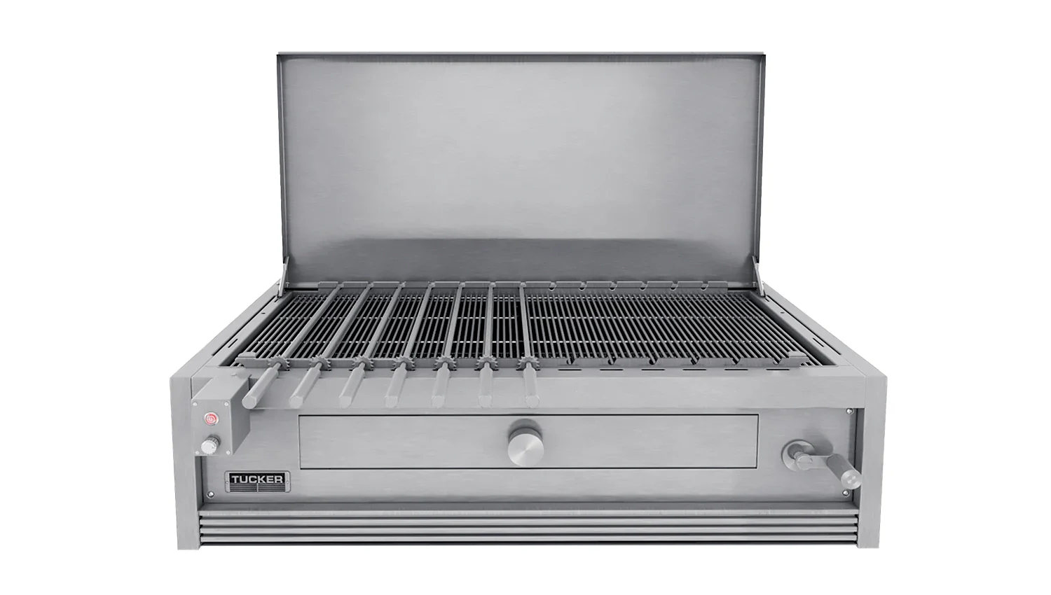 Tucker Charcoal Deluxe Pro XL Built-In BBQ With Hinged Flat Lid - Image 44