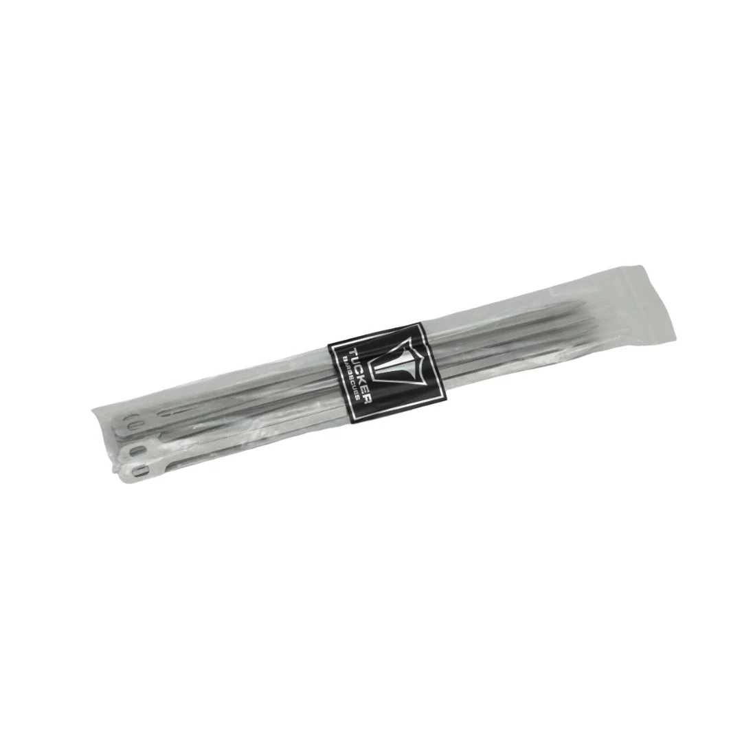 Tucker Stainless Steel 300mm Flat Skewers (12 Pack) - Image 2