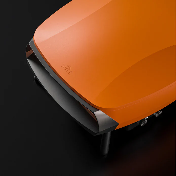 WITT Etna Rotante 16 Inch Gas Double Burner Pizza Oven with Rotating Stone - Orange - Image 2