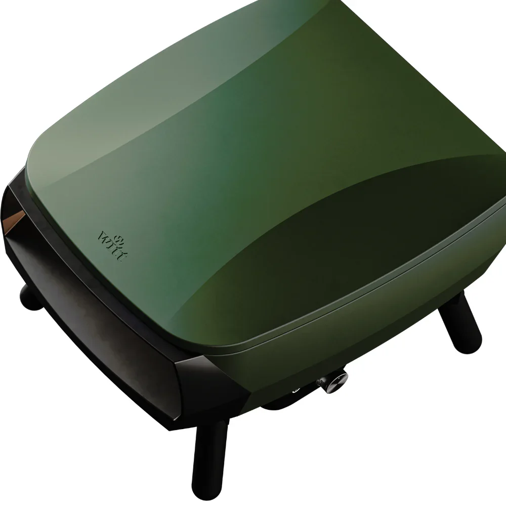 WITT Piccolo Rotante Gas Pizza Oven with Rotating Stone - 13 Inch - Green - Image 5